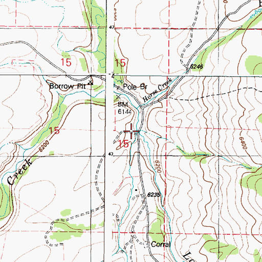 Topographic Map of Long Valley Creek, ID