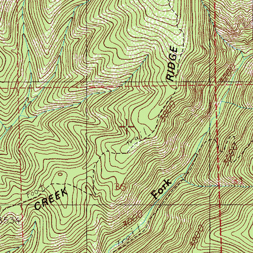 Topographic Map of Lost Creek Ridge, ID