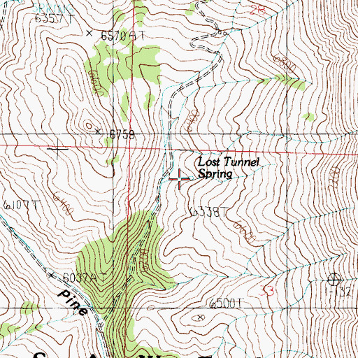 Topographic Map of Lost Tunnel Spring, ID