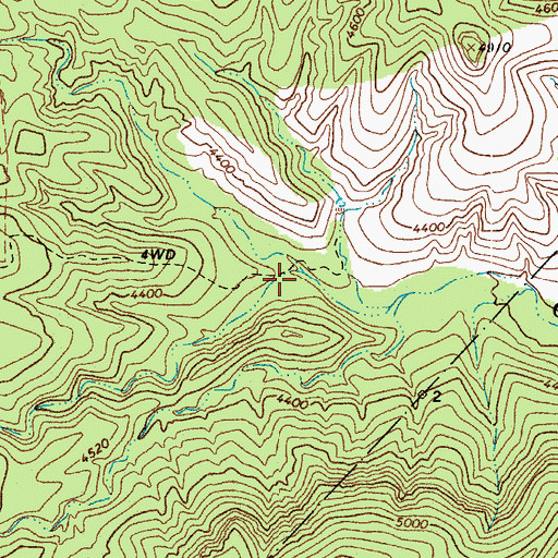 Topographic Map of Little Buttes Well, AZ