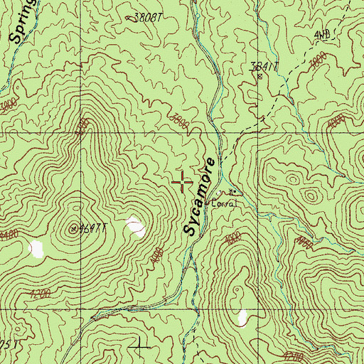 Topographic Map of Little Mud Well, AZ
