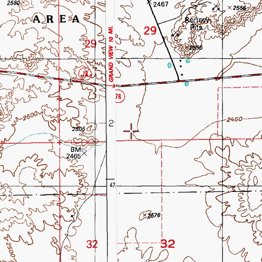 Topographic Map of Cloudburst Wash, ID