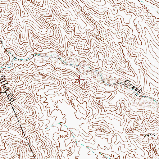 Topographic Map of Little Well, AZ