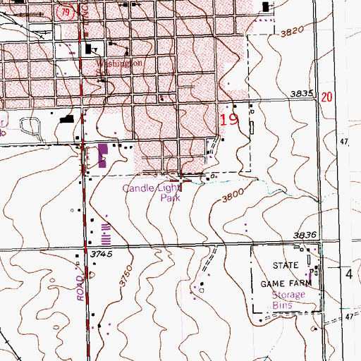 Topographic Map of Candlelight Park, ID