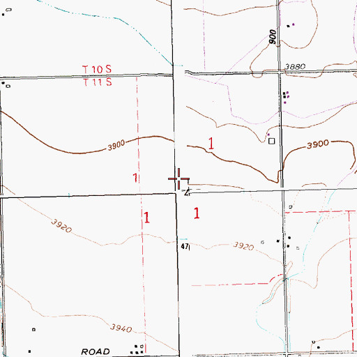 Topographic Map of Castleford Senior High School, ID
