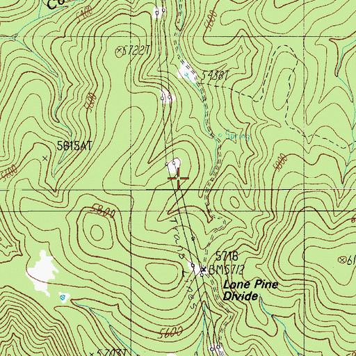 Topographic Map of Lone Pine Tank, AZ