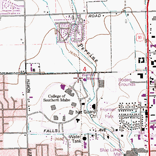 Topographic Map of Herrett Museum, ID