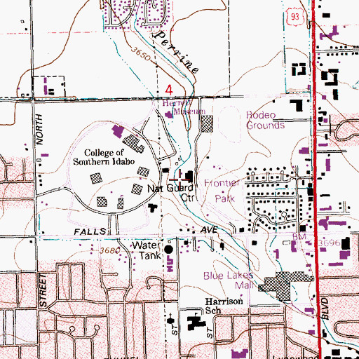Topographic Map of National Guard Center, ID