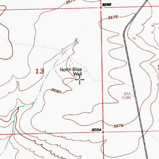 Topographic Map of North Bliss Well, ID