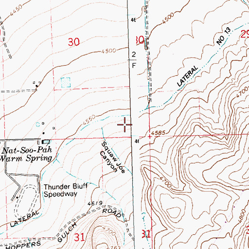 Topographic Map of Lateral No 13, ID