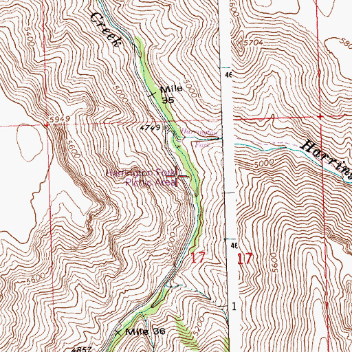 Topographic Map of Harrington Fork Picnic Area, ID