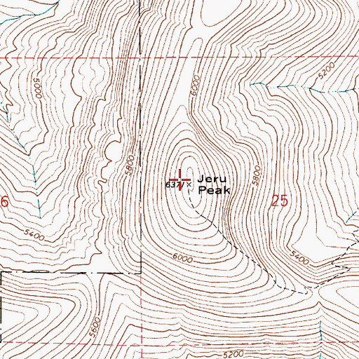 Topographic Map of Jeru Park, ID