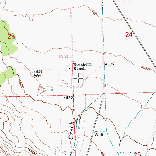 Topographic Map of Buckhorn Creek, ID