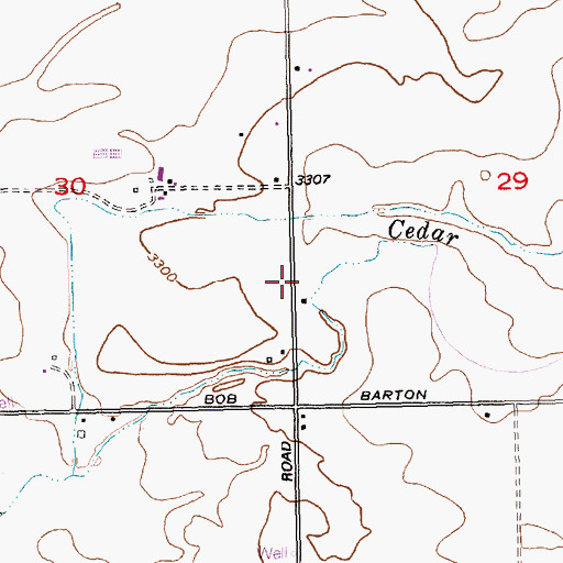 Topographic Map of Cedar Draw School (historical), ID