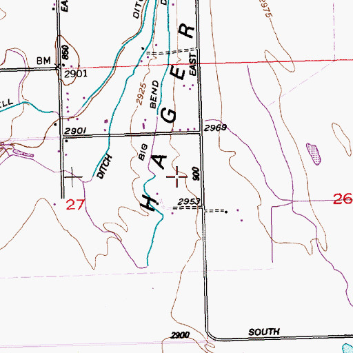 Topographic Map of Hagerman Valley, ID
