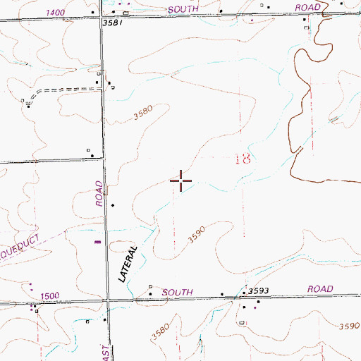 Topographic Map of 1465 Lateral, ID