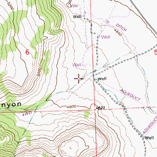 Topographic Map of Little Cedar Canyon, ID
