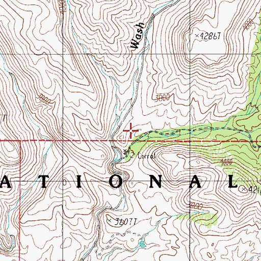 Topographic Map of Lower Well, AZ
