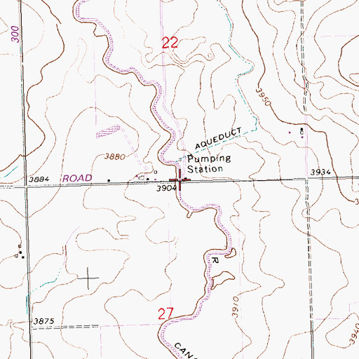 Topographic Map of R Canal, ID