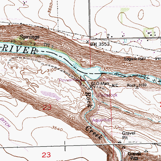 Topographic Map of Rock Creek, ID