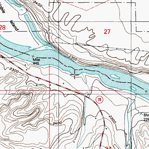 Topographic Map of Scorpion Creek, ID