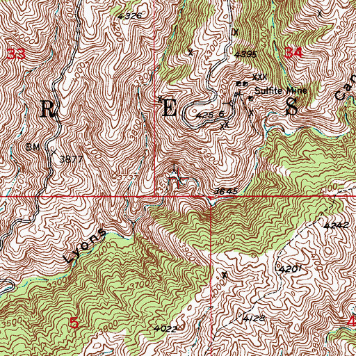 Topographic Map of Lyons Fork Spring, AZ
