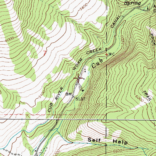 Topographic Map of Glendale, ID