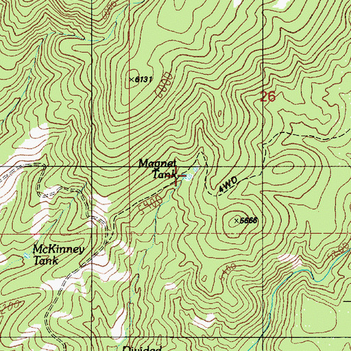 Topographic Map of Magnet Tank, AZ