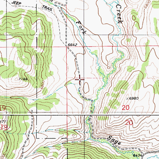 Topographic Map of Sage Valley, ID