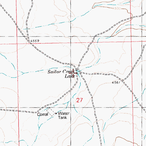 Topographic Map of Sailor Creek Lake, ID
