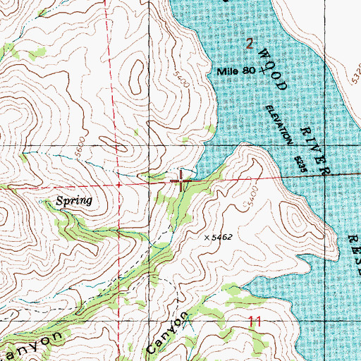 Topographic Map of Sawmill Canyon, ID