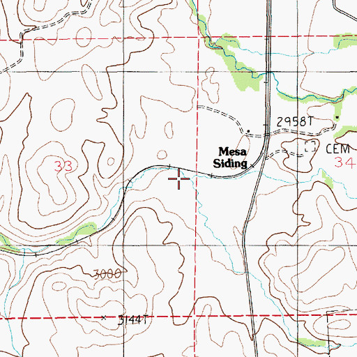 Topographic Map of School Creek, ID