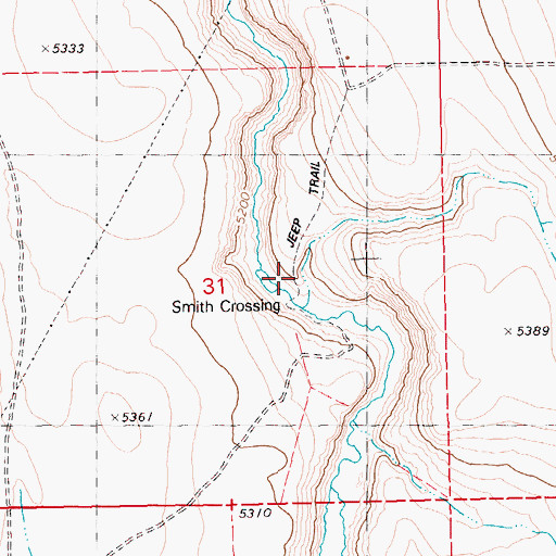 Topographic Map of Seventy-One Draw, ID