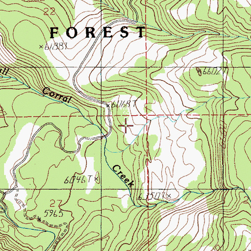 Topographic Map of Sheep Creek Trail, ID