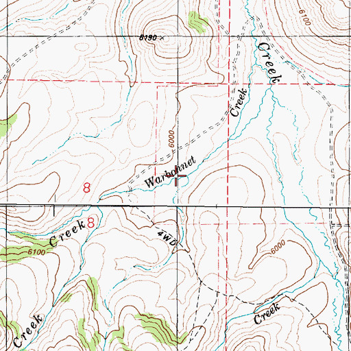 Topographic Map of Short Creek, ID