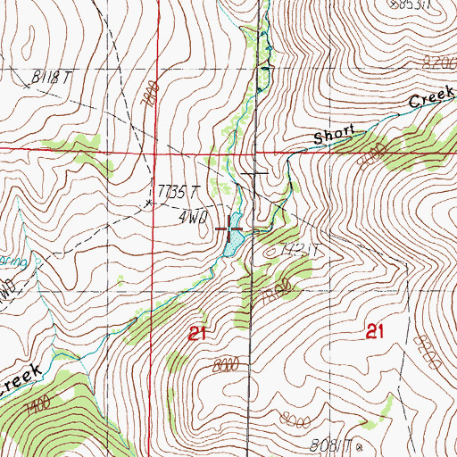 Topographic Map of Short Creek, ID