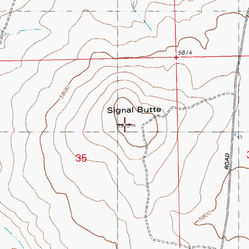 Topographic Map of Signal Butte, ID