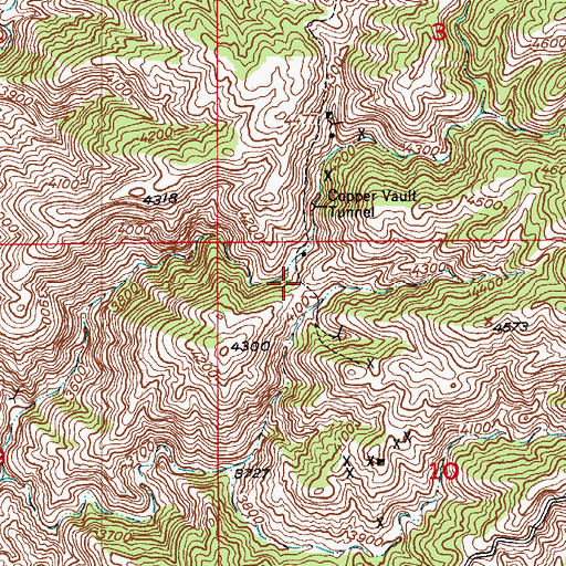 Topographic Map of Mays Gap, AZ