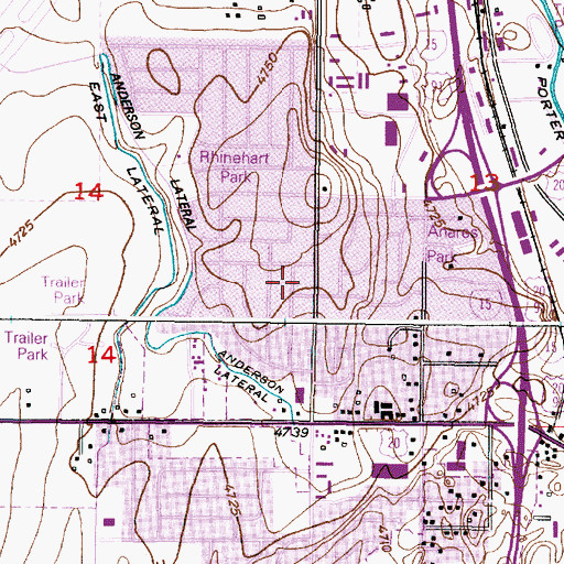 Topographic Map of Skyline Shopping Center, ID