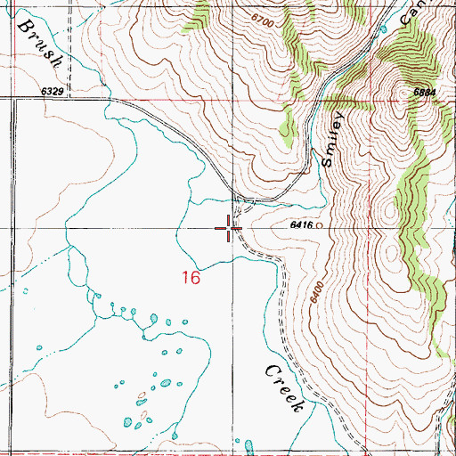Topographic Map of Smiley Canyon, ID