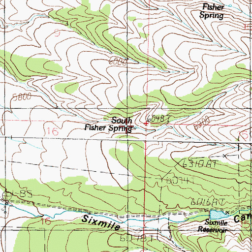 Topographic Map of South Fisher Spring, ID