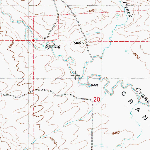 Topographic Map of Spring Creek, ID