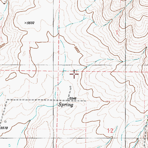 Topographic Map of Spring Hollow, ID