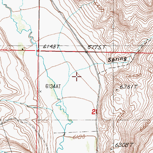 Topographic Map of Spring Hollow, ID