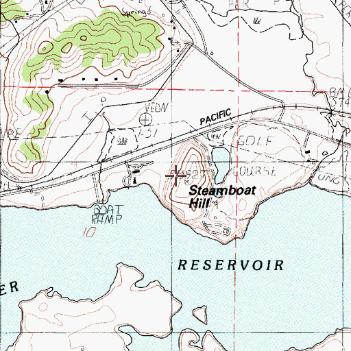 Topographic Map of Steamboat Hill, ID