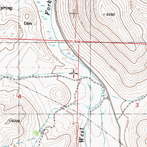 Topographic Map of Stinson Canyon, ID