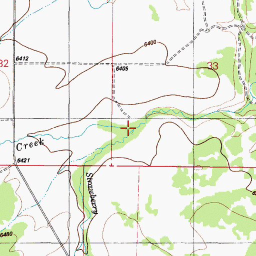 Topographic Map of Strawberry Creek, ID