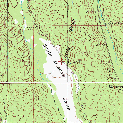 Topographic Map of Stria Gulch, ID