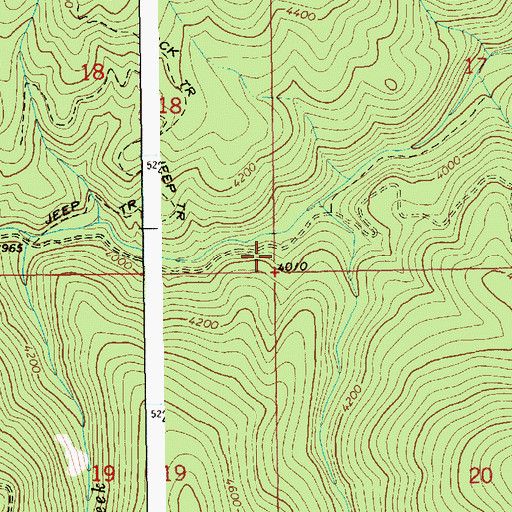 Topographic Map of Sisters Basin, ID