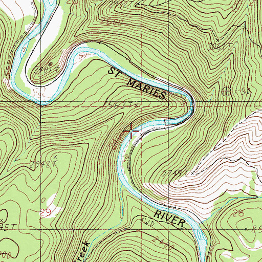 Topographic Map of Alder Creek, ID